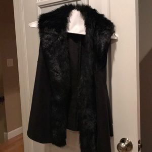 Express pleather / fur vest